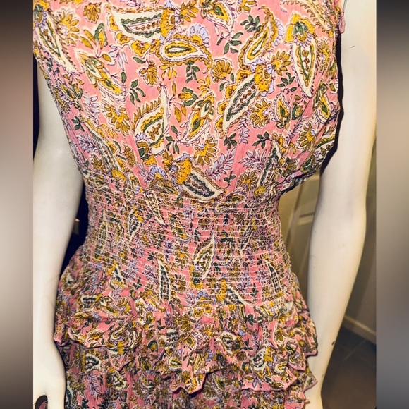 Patrons of Peace Women's Floral Ruffle Mini Dress Pink multi  Size L - Picture 3 of 14